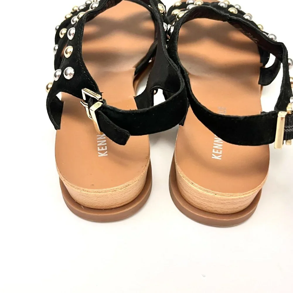 Kenneth Cole Leather Studded Strappy Sandals Women’s Size 7.5
